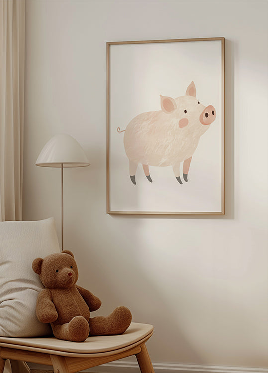 Weiches Schwein-Poster - Posterbox.dk