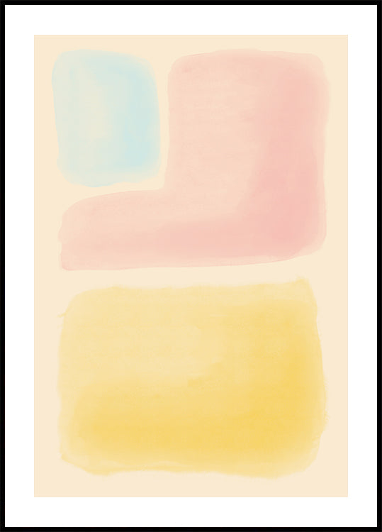 Soft Watercolor Shapes Plakat - Posterbox