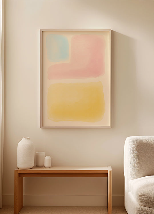 Soft Watercolor Shapes Plakat - Posterbox