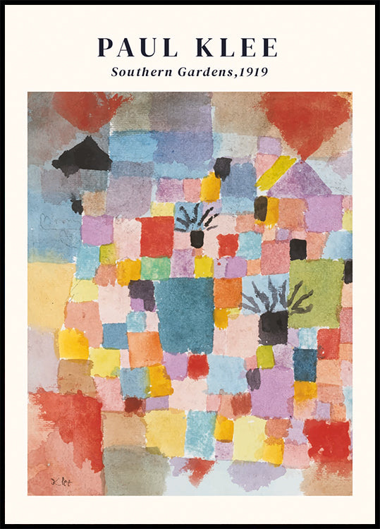 Southern Gardens, buntes abstraktes Mosaik Poster - Posterbox.dk