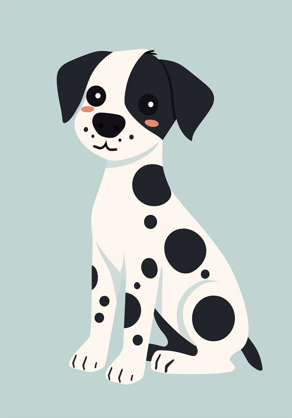 Gefleckter Welpe Poster - Posterbox.dk