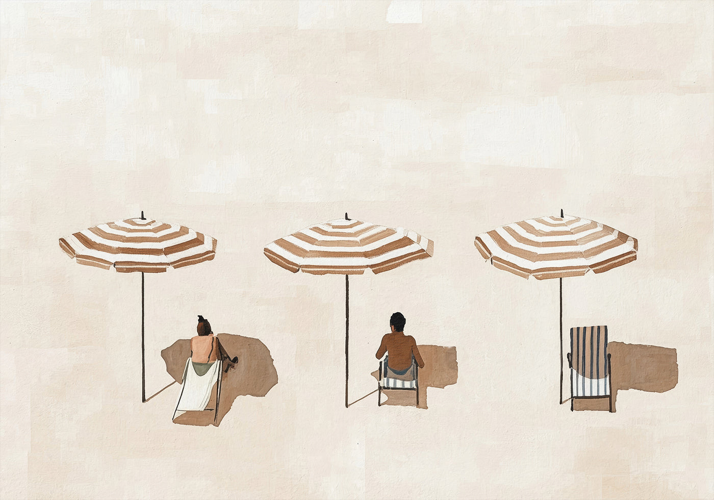 Poster mit gestreiften Regenschirmen - Posterbox.dk