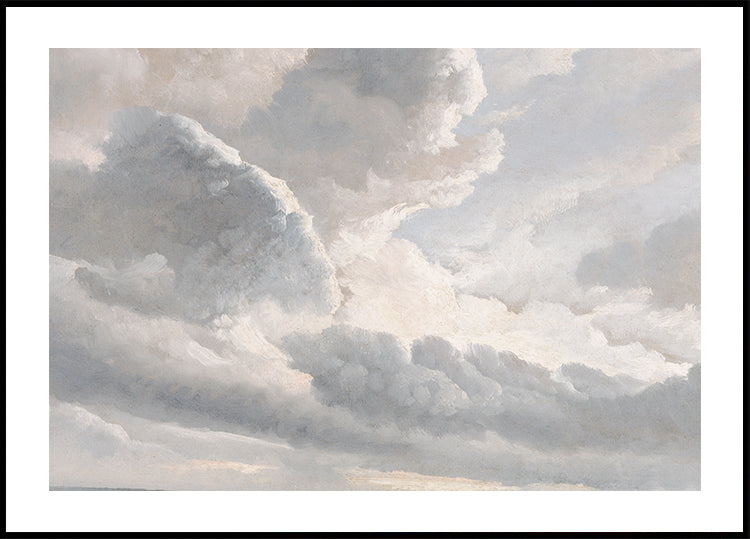 Poster „Studie über Wolken mit Sonnenuntergang“ - Posterbox.dk