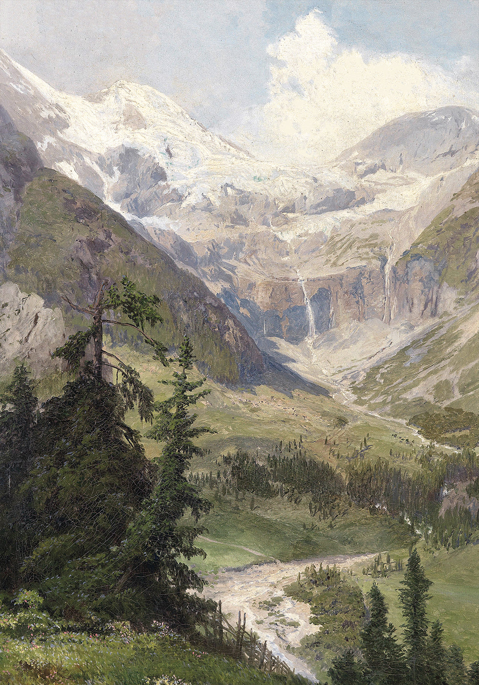 Sommer in den Bergen von Konrad Petrides Poster - Posterbox.dk