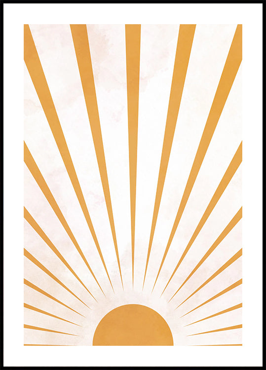 Sonnenstrahlen-Aquarell-Poster - Posterbox.dk