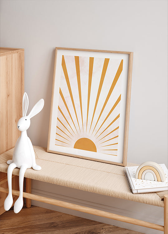 Sonnenstrahlen-Aquarell-Poster - Posterbox.dk