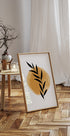 Sunrise Branch, minimalistisches botanisches Sonnenposter - Posterbox.dk