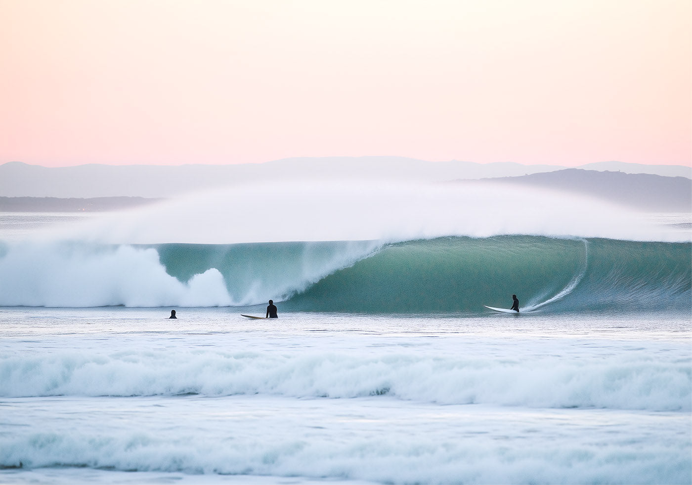 Wandkunst-Poster „Sunset Barrel Surf, Coastal Calm“ – Posterbox.dk