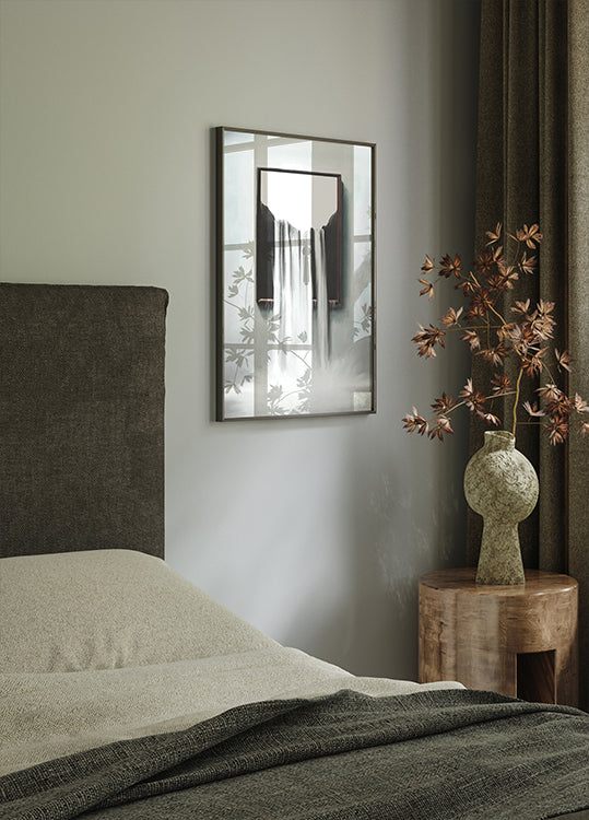 Surreales Wasserfall-Rahmenposter - Posterbox.dk