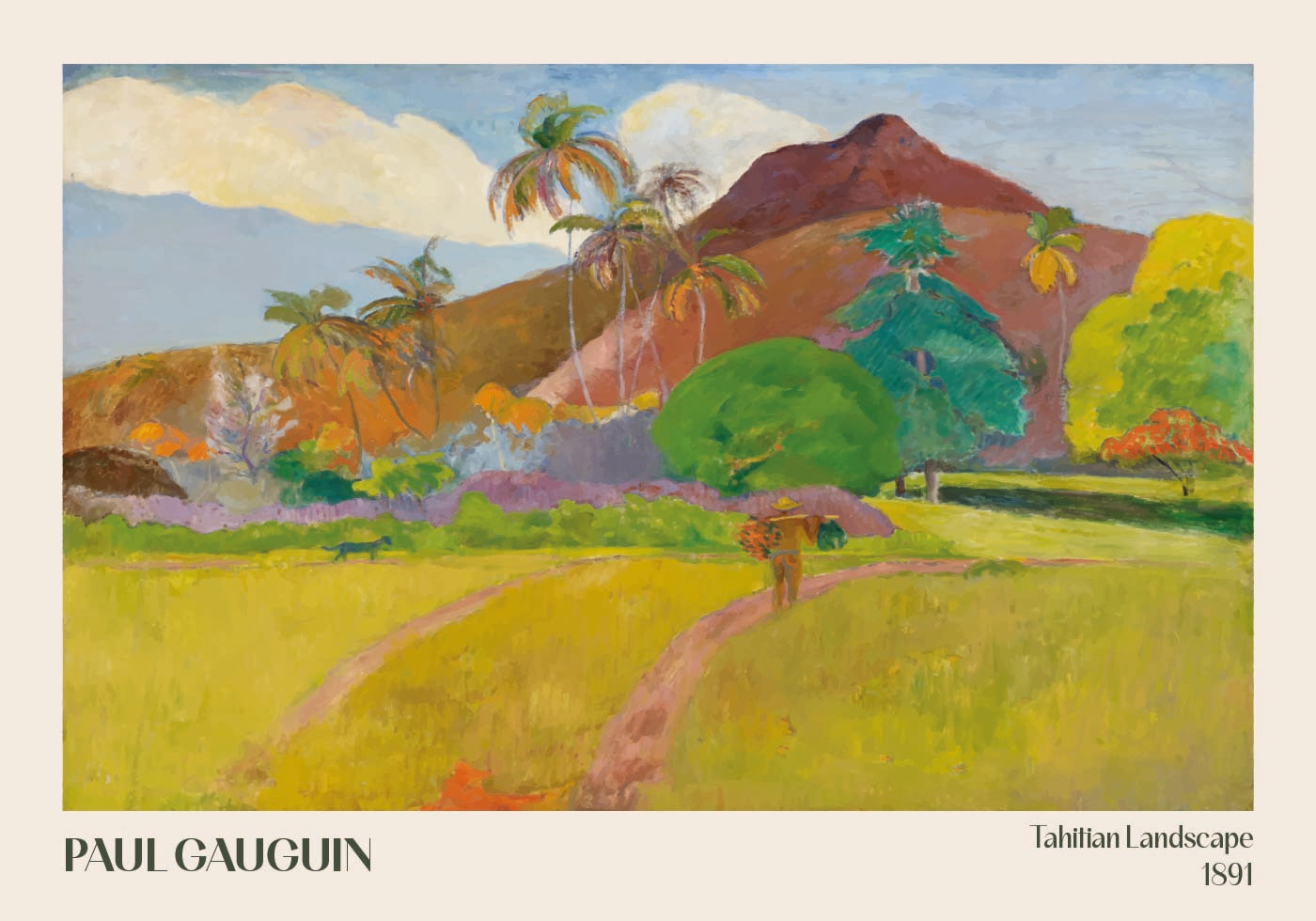 Tahitianische Landschaft, 1891, Paul Gauguin Poster - Posterbox.dk