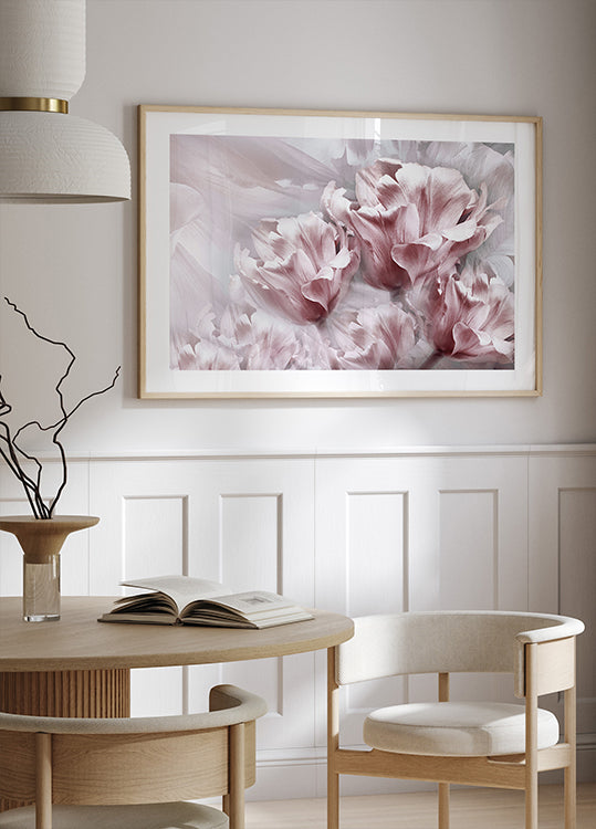 Poster mit zartrosa Tulpen - Posterbox.dk