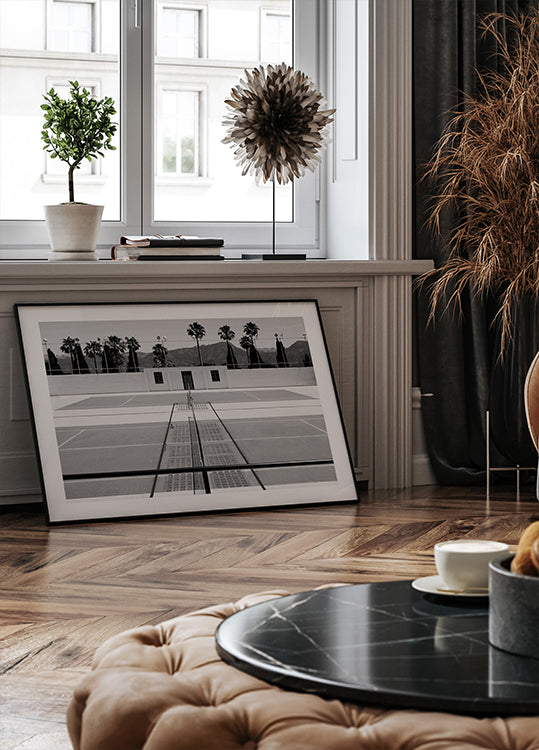 Tennisplatz und Palmen Poster - Posterbox.dk