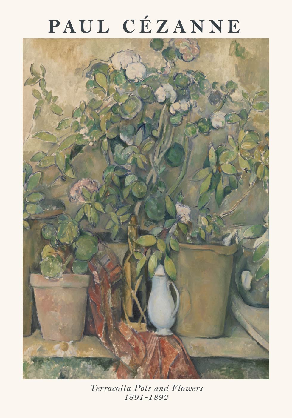 Terrakotta-Töpfe und Blumen, Cézanne-Stillleben-Poster - Posterbox.dk