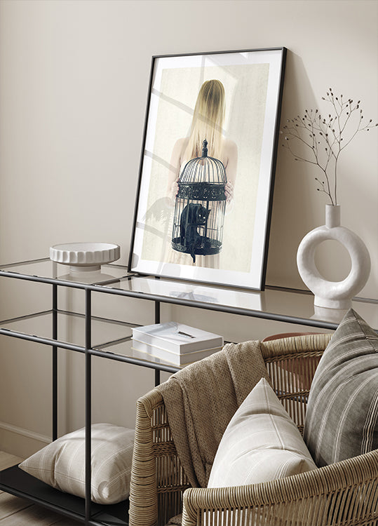 Das böse schwarze Katzenplakat - Posterbox.dk