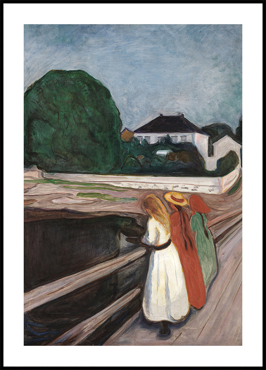 Die Mädchen auf der Brücke von Edvard Munch Poster - Posterbox.dk