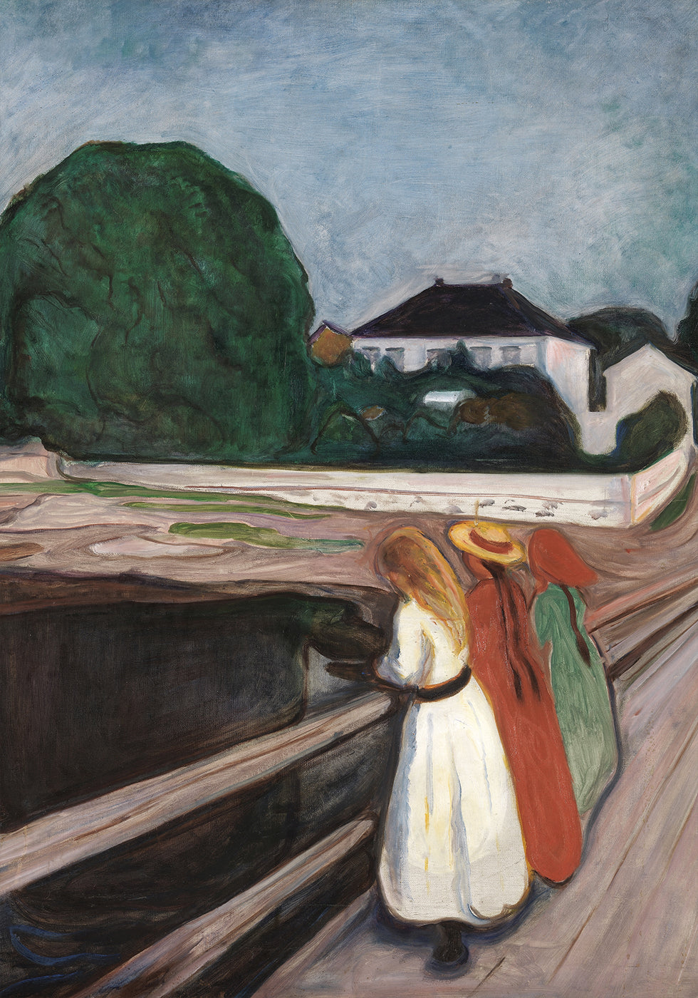 Die Mädchen auf der Brücke von Edvard Munch Poster - Posterbox.dk