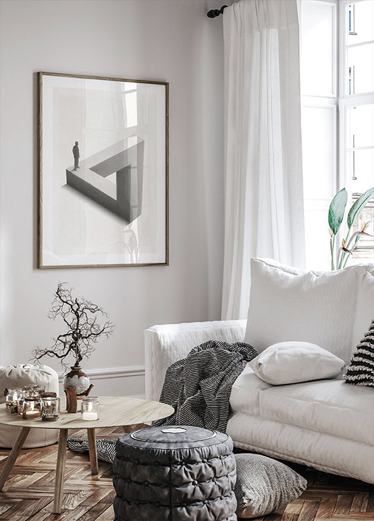 Die Illusion des Fortschritts, Penrose-Dreieck-Poster - Posterbox.dk