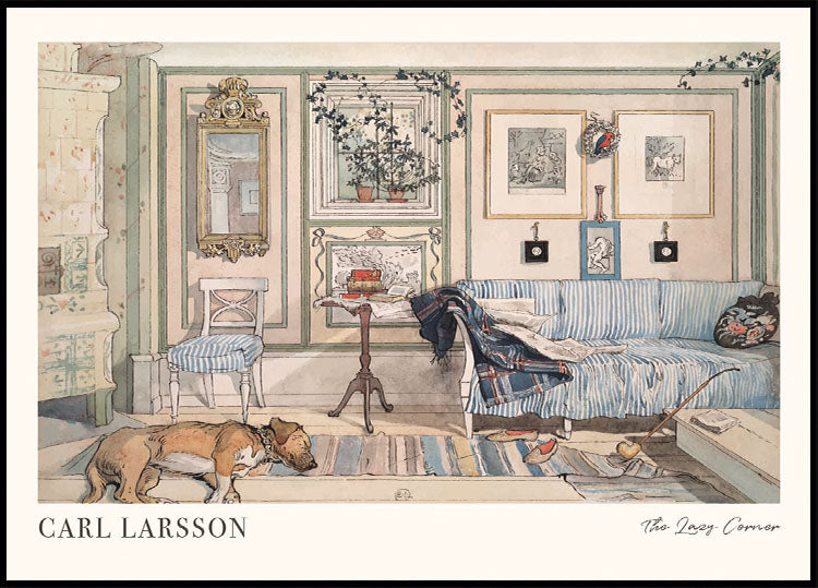 The Lazy Corner von Carl Larsson Poster - Posterbox.dk