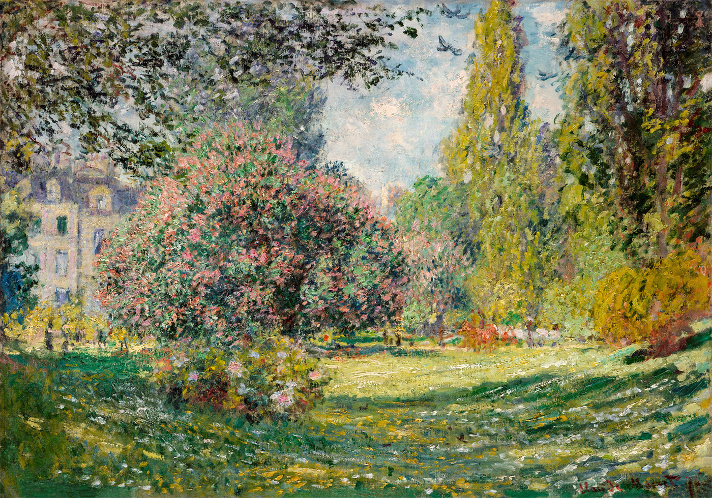 Die Landschaft des Parc Monceau von Claude Monet (1867) Poster - Posterbox.dk