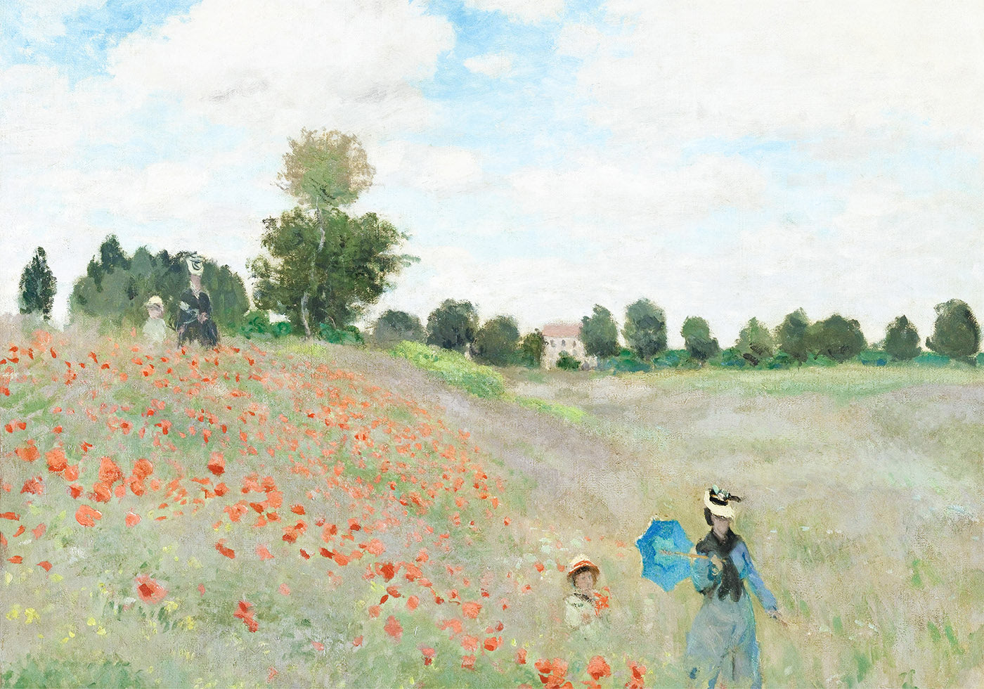 Das Mohnfeld 1873 Poster von Claude Monet - Posterbox.dk