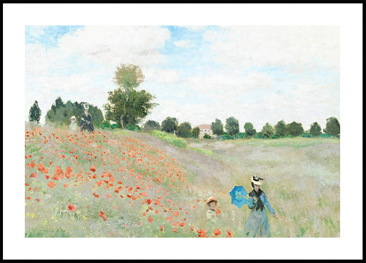 Das Mohnfeld 1873 Poster von Claude Monet - Posterbox.dk