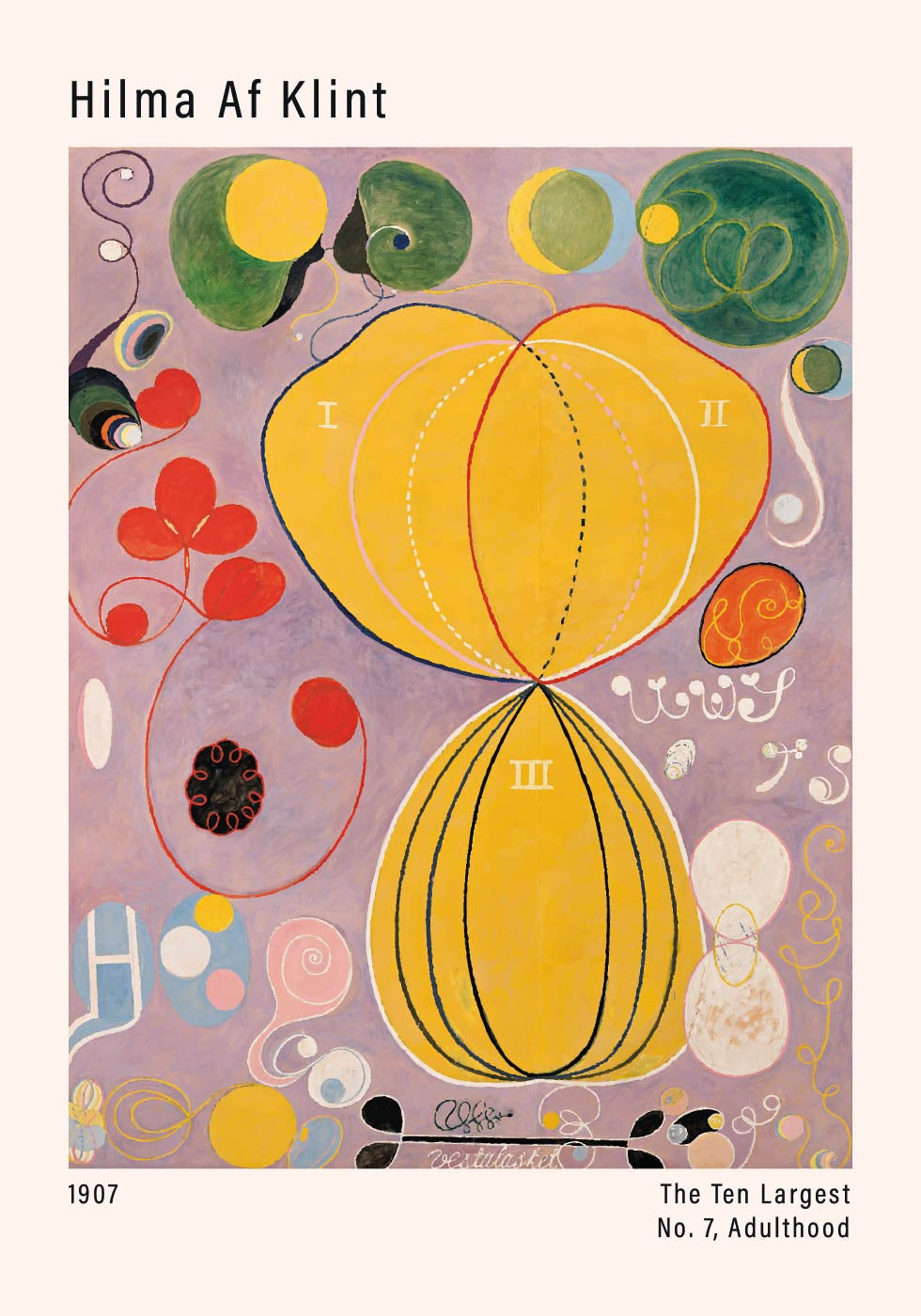 The Ten Largest, Nr. 7, Adulthood von Hilma af Klint Poster - Posterbox.dk