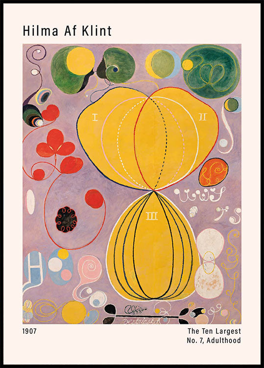 The Ten Largest, Nr. 7, Adulthood von Hilma af Klint Poster - Posterbox.dk