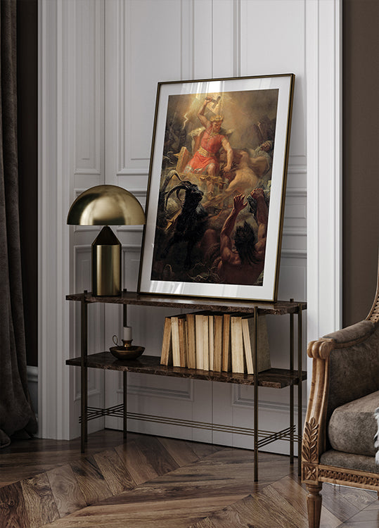 Thors Kampf mit den Riesen von Mårten Eskil Winge Poster - Posterbox.dk