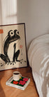 Nachdenklicher Frosch, japanisches Sumi-e-Illustrationsposter - Posterbox.dk