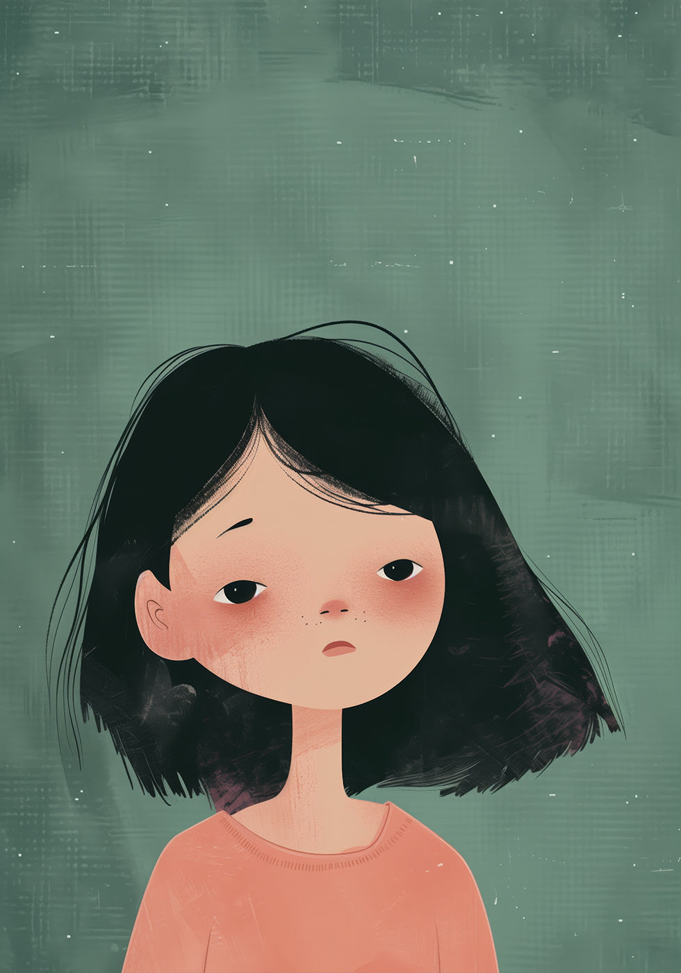 Nachdenkliches Mädchen-Poster - Posterbox.dk