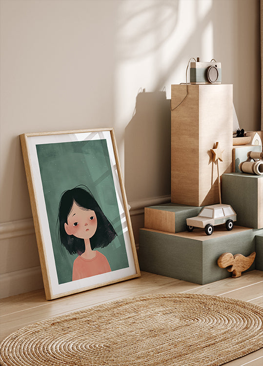 Nachdenkliches Mädchen-Poster - Posterbox.dk