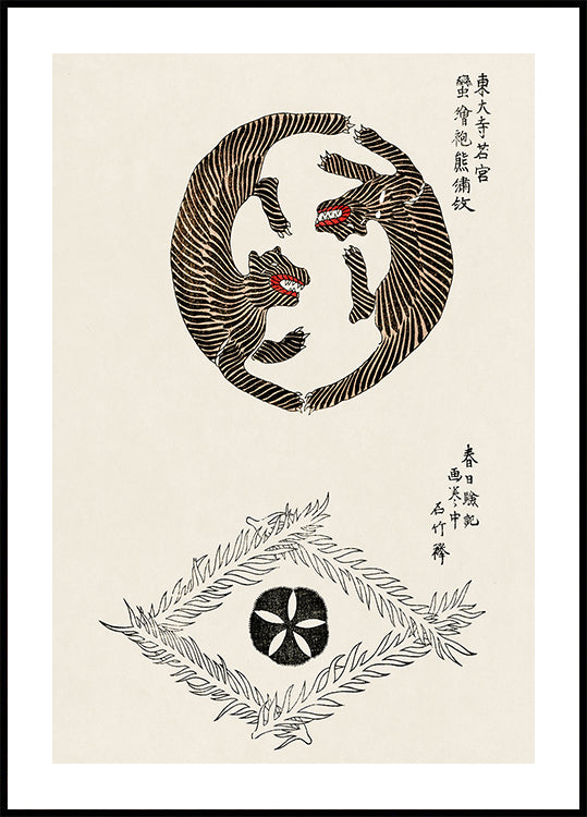 Tiger-Druck, Taguchi Tomoki japanisches Kunstposter - Posterbox.dk
