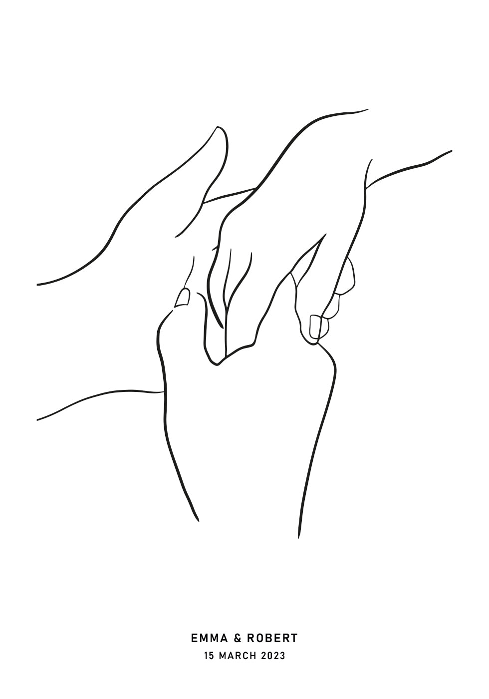 Together - Personalisiertes Line-Art-Poster - Posterbox.dk