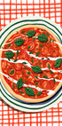 Tomaten-Basilikum-Pizza, italienisches Food-Art-Poster - Posterbox.dk