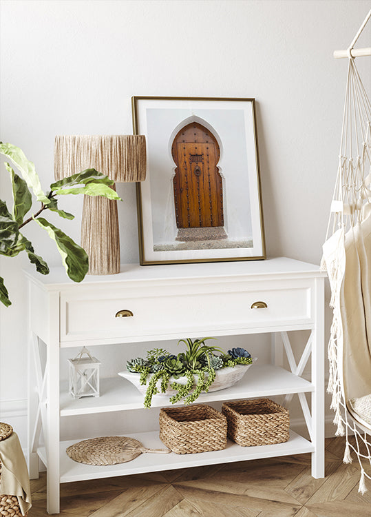 Traditionelles arabisches Holztürposter - Posterbox.dk