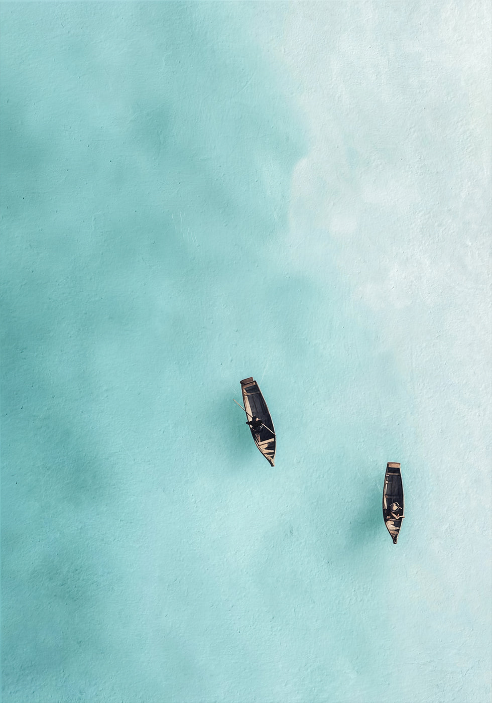Tranquil Boats Ocean Aerial Poster - Posterbox.dk
