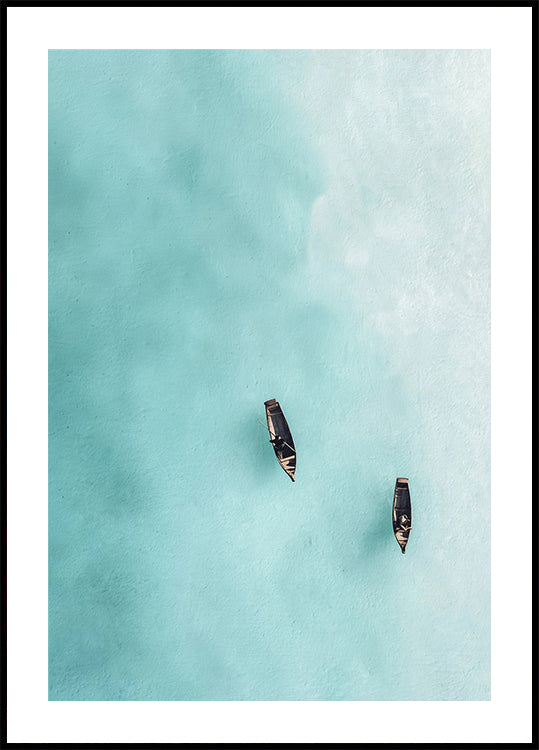 Tranquil Boats Ocean Aerial Poster - Posterbox.dk