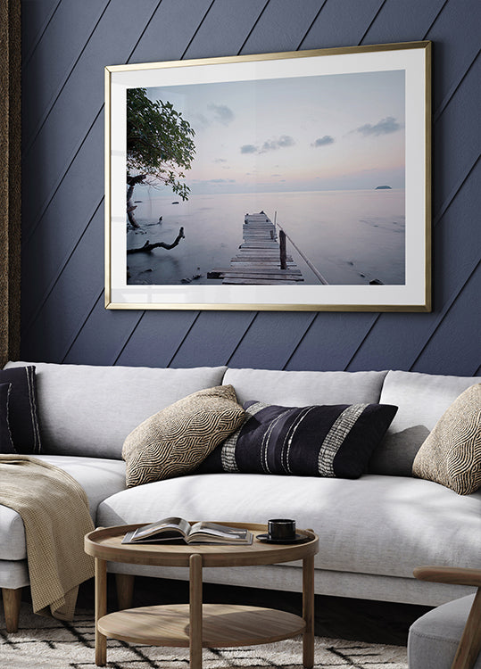 Ruhiges Morgenpier-Poster - Posterbox.dk
