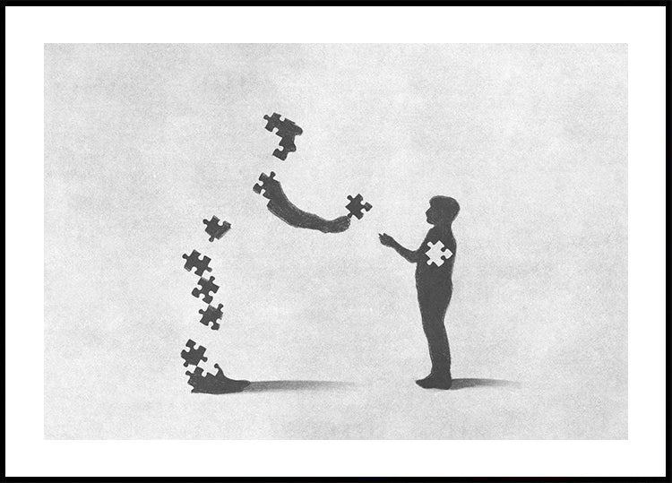 True Sacrifice, Puzzleteil-Silhouette-Poster - Posterbox.dk