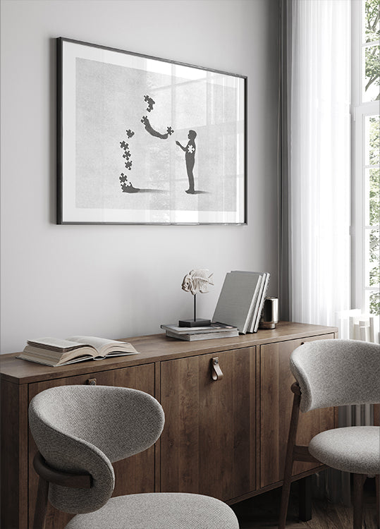 True Sacrifice, Puzzleteil-Silhouette-Poster - Posterbox.dk