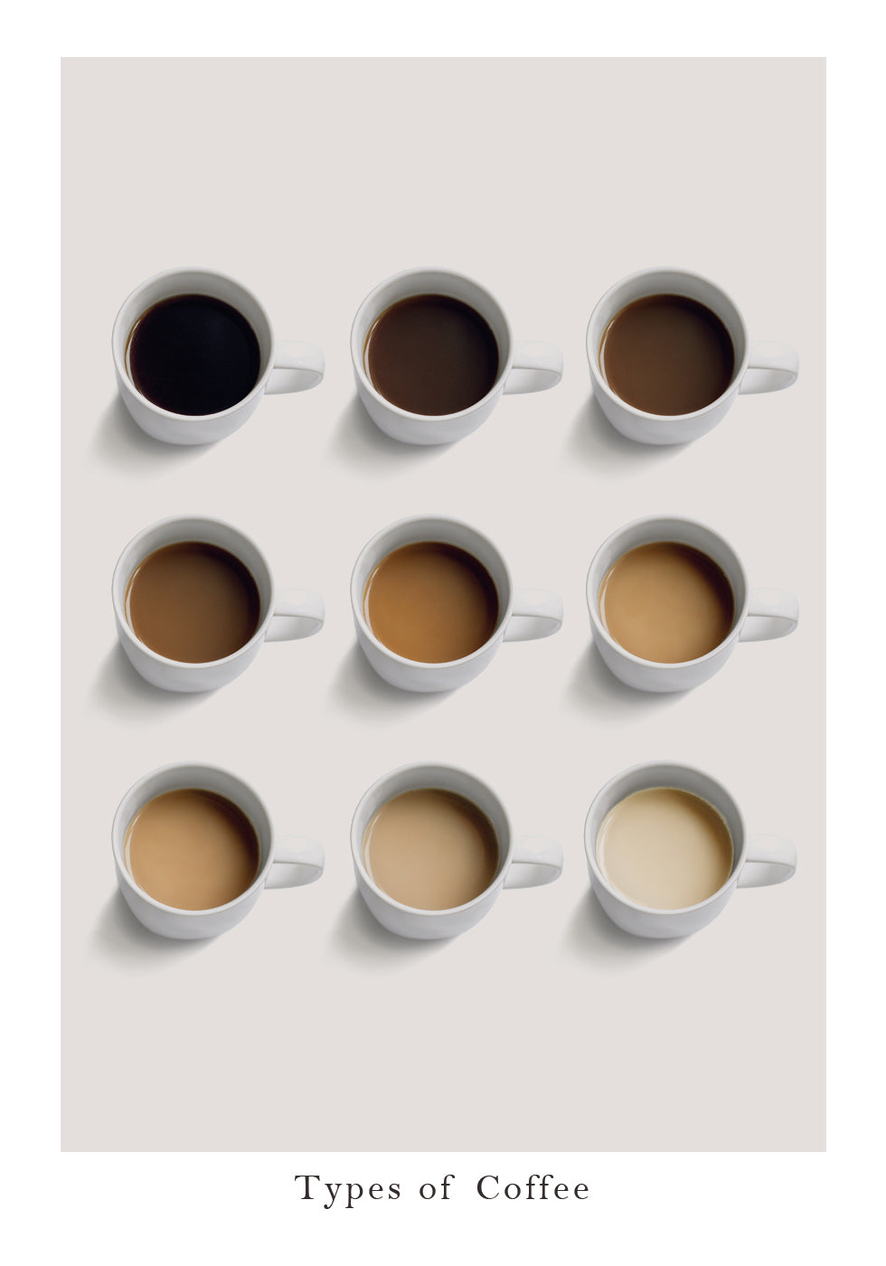 Kaffeesorten Poster - Posterbox.dk