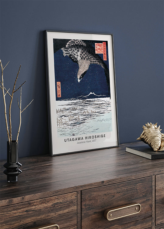 Utagawa Hiroshige Japanischer Falke Poster - Posterbox.dk