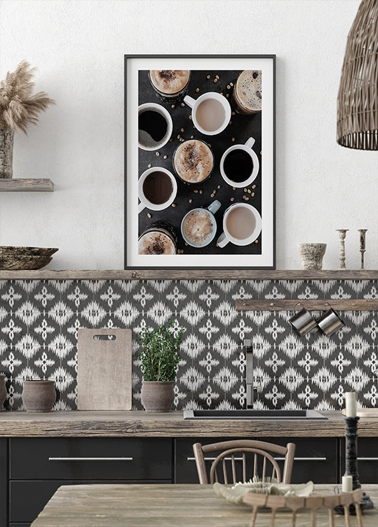 Verschiedene Kaffeetassen-Poster - Posterbox.dk