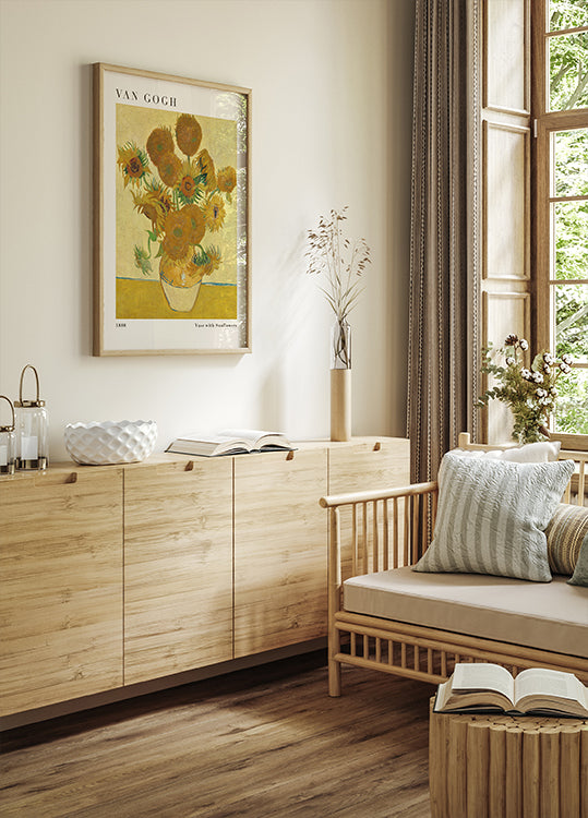 Vase mit Sonnenblumen von Vincent van Gogh Poster - Posterbox.dk