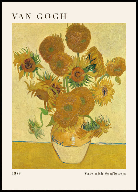 Vase mit Sonnenblumen Poster - Posterbox.dk