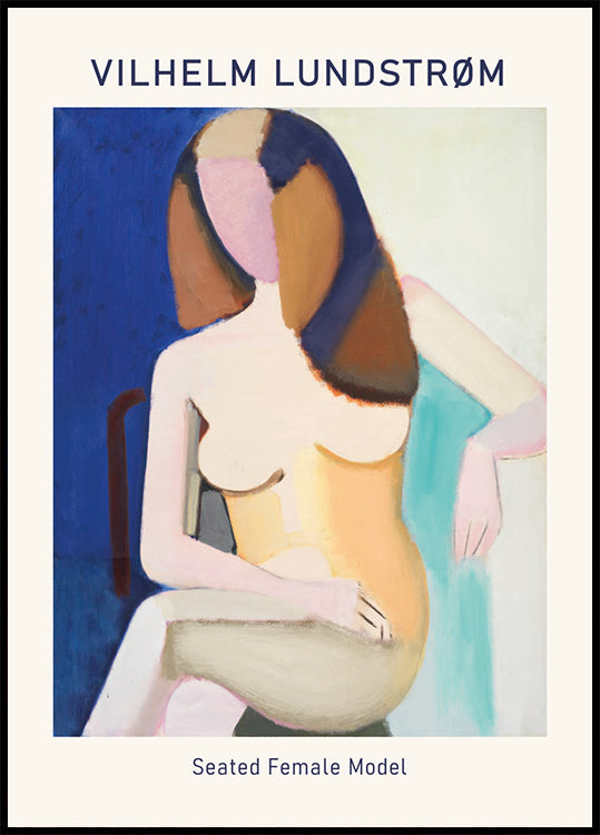 Vilhelm Lundstrøm, Sitzendes weibliches Model Poster - Posterbox.dk