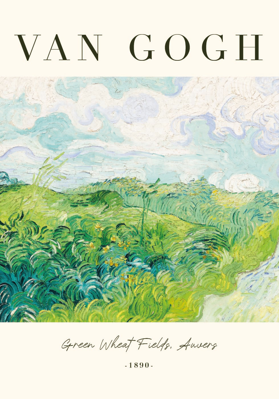 Vincent van Gogh – Grüne Weizenfelder, Auvers Poster – Posterbox.dk
