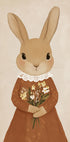 Vintage Hase mit Blumen Poster - Posterbox.dk