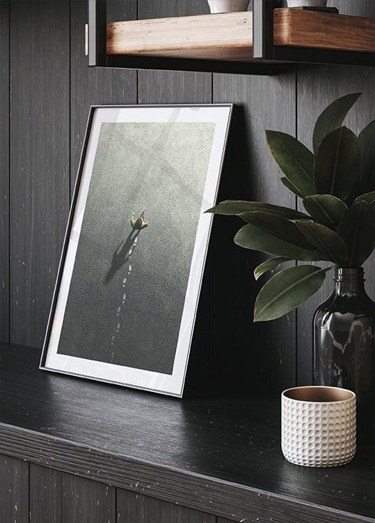 Poster „Walking Leaving Footsteps“ - Posterbox.dk