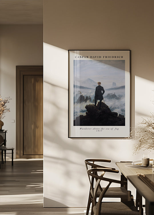 Wanderer über dem Nebelmeer Caspar David Friedrich, 1817 Poster - Posterbox.dk